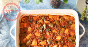 Baked Leek with Minced Meat Recipe