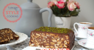 Chocolate Sauce Mosaic Biscuit Cake Recipe