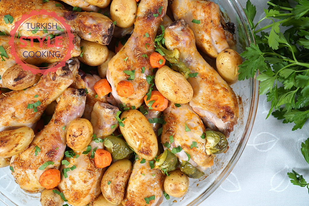 Baked Chicken Thigh with Rosemary Turkish Style Cooking