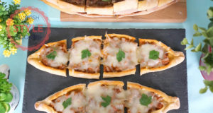 Turkish Flat Bread With Beef and Mozzarella