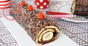 Chocolate Banana Roll Cake Recipe