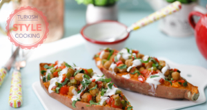 Baked Sweet Potatoes With Chickpeas