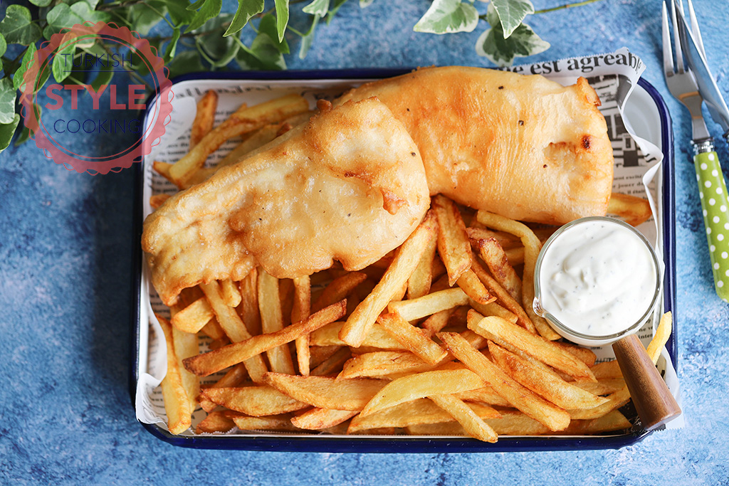 Homemade tempura batter fish and chips recipe