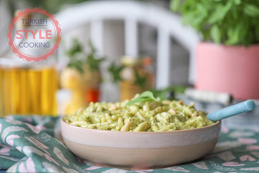 Creamy Chicken Pesto Pasta Recipe Turkish Style Cooking